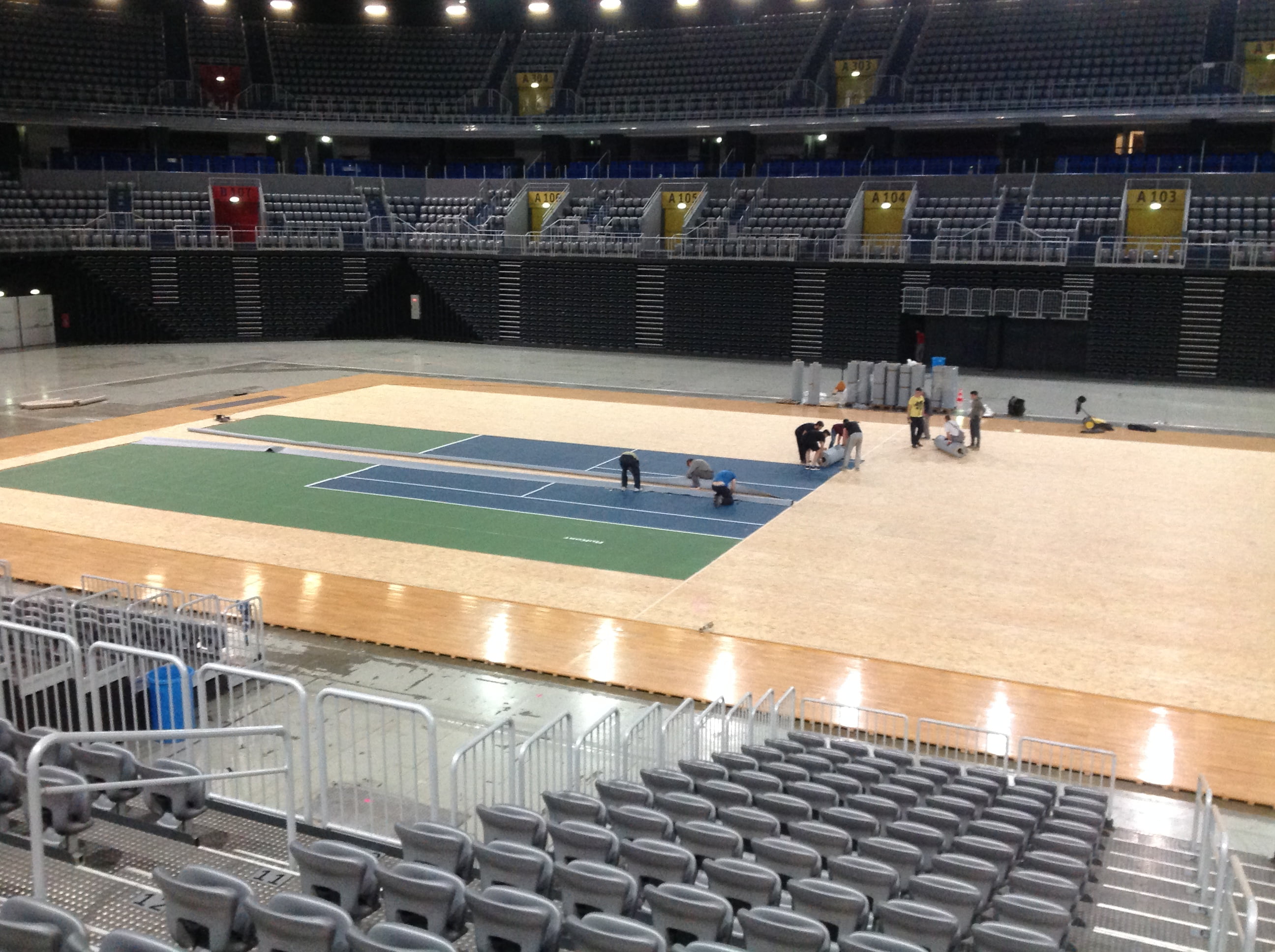 Proces izvođenja RuKortHardTournament terena za finale Davis Cupa